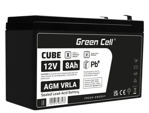 Green Cell AGM baterie 12V 8Ah