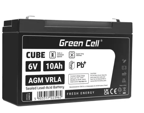 Green Cell AGM baterie 6V 10Ah