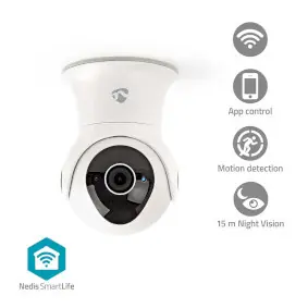 Nedis WIFICO20CWT / Venkovní IP kamera / solární / 1920 x 1080 / Wi-Fi / microSD / IP65 / Android & iOS 