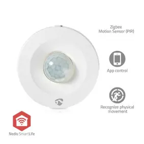Nedis ZBSM10WT / Pohybový senzor / Zigbee 3.0 / SmartLife / IP20 / Úhel detektoru: 120° / Rozsah: 5 m 