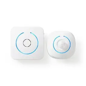 Nedis ALRMMW20WT / Alarm s detektorem pohybu modrá / 6x AA/LR6 / 85 dB / Rozsah: 6 m
