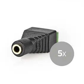 Nedis CCTV Security Connector černo-zelená / 3cestná svorkovnice / 3.5mm Jack Zásuvka / Zásuvka