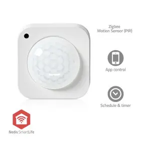 Nedis ZBSM20WT / Pohybový senzor / Zigbee 3.0 / SmartLife / CR123A baterie / USB / Úhel: 100° / Rozsah: 7 m 