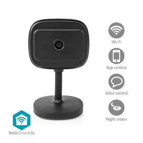 Nedis WIFICI07CBK / Chytrá vnitřní kamera / Wi-Fi / Full HD 1080p / SmartLife / microSD 