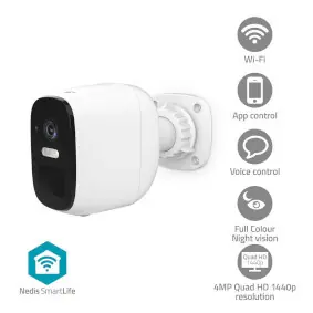 Nedis WIFICBO32WT / Chytrá venkovní kamera / Wi-Fi / SmartLife / 2560x1440 / IP66 