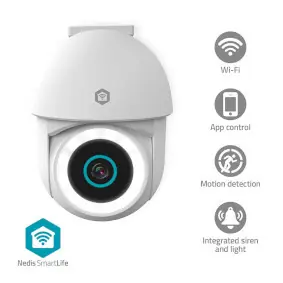 Nedis WIFICO22CWT / Chytrá venkovní kamera / Wi-Fi / SmartLife / 3MP Full HD 1296p / IP65 / microSD