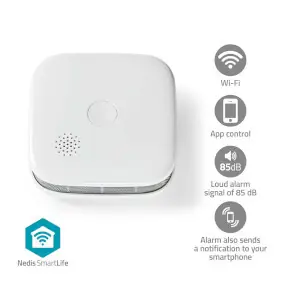 Nedis WIFIDS21WT / Chytrý detektor kouře / Wi-Fi / SmartLife 