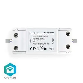 Nedis SmartLife Spínač / Wi-Fi / 2400 W / Svorkovnice / Aplikace ke stažení pro: Android & iOS