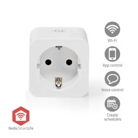 Nedis SmartLife Chytrá Zásuvka bílá / Zigbee 3.0 / IP21 / Měřič výkonu / 3680 W / Android & iOS 
