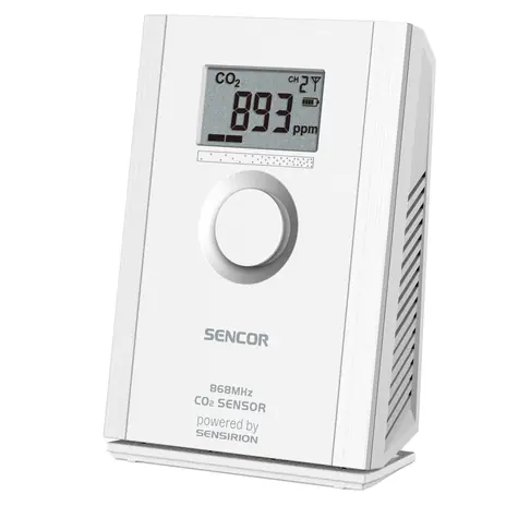 SENCOR SWS CO2 PRO bílá / Bezdrátový senzor koncentrace CO2