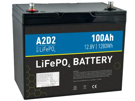 AVACOM LFA2-12V100C10-M8B3 / Baterie LiFePO4 / 12.8V / 100Ah / M8