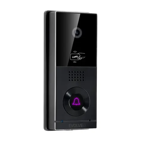 EVOLVEO DoorPhone AHD10 černo-stříbrná / Sada domácího WiFi videotelefonu s ovládáním dveří a RFID / 10