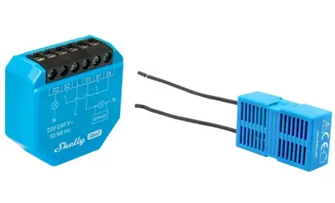 Shelly 2L Gen3 chytré Wi-Fi relé (2 kanály) / Wi-Fi / Bluetooth / bez potřeby neutrálního vodiče
