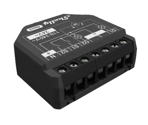 Shelly 2PM Gen3 chytré Wi-Fi relé s měřením spotřeby (2 kanály) / Wi-Fi / Bluetooth / 2x10A