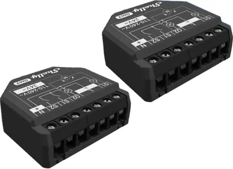 Shelly 2PM Gen3 chytré Wi-Fi relé s měřením spotřeby (2 kanály) 2ks / Wi-Fi / Bluetooth / 2x10A