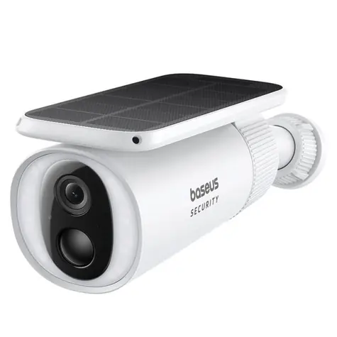 Baseus Security S1 2K bílá / Venkovní kamera / solární napájení / 2304 x 1296 DPI / Úhel záběru 145° / Wi-Fi / IP67