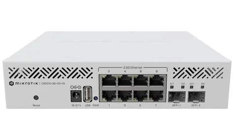 MikroTik CRS310-8G+2S+IN Cloud Router Switch / 8x 2.5GbE & 2x SFP+ / RouterOS / 1U
