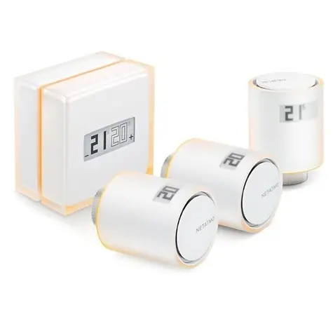 Netatmo Smart termostat bílá / 3 hlavice / aplikace