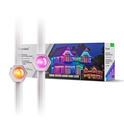 Nanoleaf 1D Permanent Outdoor Lights Starter Kit venkovní řetěz / 2.4W / 230V / 15m / IP67 / Wi-Fi / dálkové ovládání
