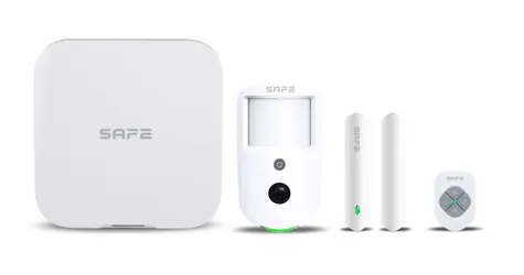 SAFE Starter Kit Cam bílá / Bezdrátová sada zabezpečení s foto verifikací / LAN / Wi-Fi / 2xSIM / 150 kanálů