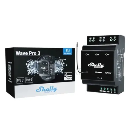 Shelly Wave Pro 3 spínací modul / 3x 16A