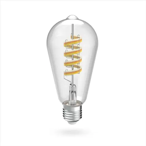 Hama SMART WiFi LED žárovka / Matter / E27 / ST64 Filament / RGBW / stmívatelná / aplikace