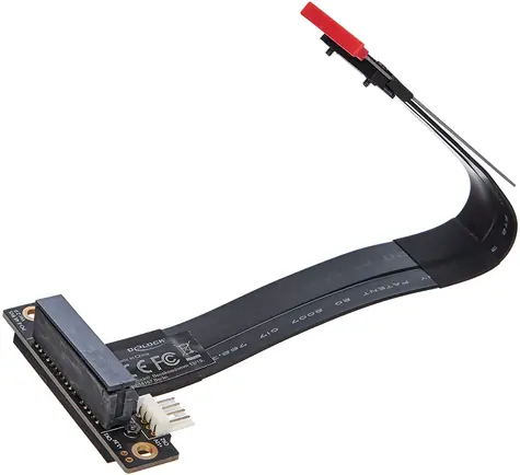 Delock 64132 karta PCI-Express PCI-Express PCIe / pravoúhlý / s kabelem délky 20 cm