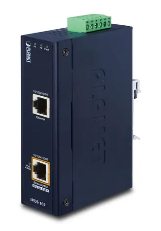 PLANET IPOE-162 PoE injektor / IEEE802.3at / 30W / Gigabit / DIN / IP30 / -40~75°C