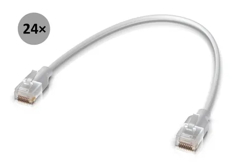 Ubiquiti UniFi Etherlighting Patch kabel 15cm 24-pack / RJ45 / Cat6 / 2.5GbE / 10GbE / 24ks