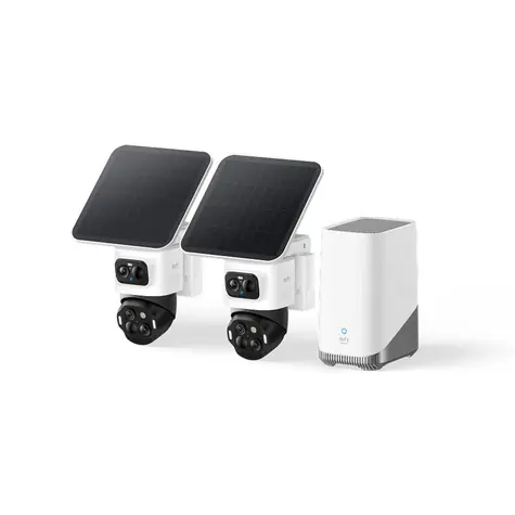 Anker eufy S4 bílá / HomeBase 3 + 2x IP kamera se solárním nabíjením / 360° / microSD / Wi-Fi / 4k