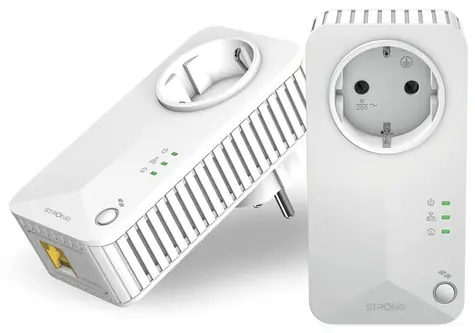 STRONG Powerline 600 DUO EU / Sada 2ks Powerline adaptérů / HomePlug AV/AV2 / 600Mbps / 1x LAN / dosah až 300m