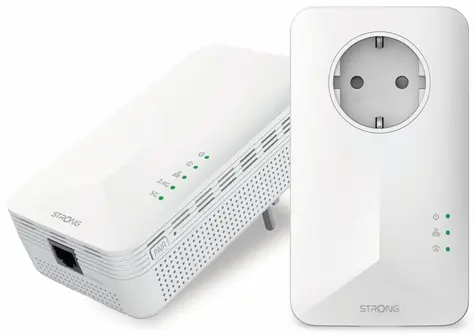 STRONG Powerline 1000 WF DUO EU V2 / Sada 2ks Powerline adaptérů / 1000Mbps / 1x GLAN / Wi-Fi 1200Mbps@2.4/5GHz