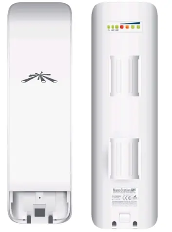 Rozbaleno - Ubiquiti NanoStation M5 / venkovní Wi-Fi access point / 802.11n až 150Mbps / 2x16dBi / 2x LAN / PoE / rozbaleno