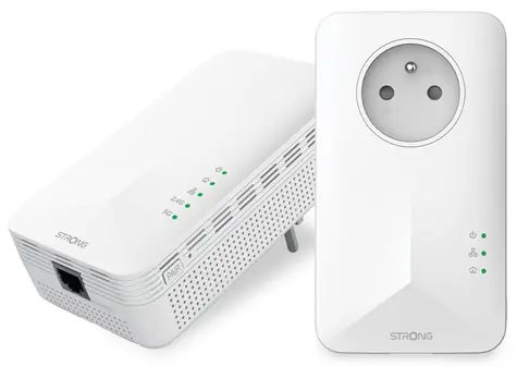 STRONG Powerline 1000 WF DUO FR V2 / Sada 2ks Powerline adaptérů / 1000Mbps / 1x GLAN / Wi-Fi 1200Mbps@2.4/5GHz