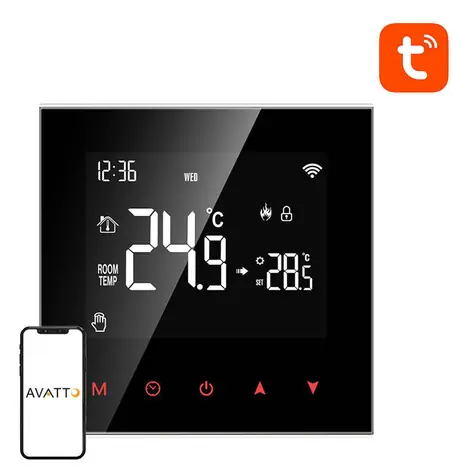 Avatto ZWT100-WH-3A Chytrý termostat pro ohřev vody 3A Zigbee TUYA