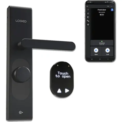 Rozbaleno - Shelly LOQED Smart Lock chytrý elektronický zámek dveří černá / rozbaleno