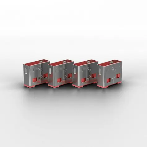 Lindy 40450 Blokátor portů USB růžová /4 ks