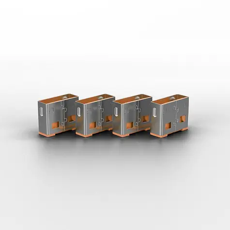 Lindy 40453 Blokátor portů USB s klíčem oranžová /4 ks