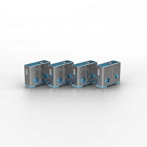 Lindy 40462 Blokátor portů USB bez klíče modrá / 10 ks