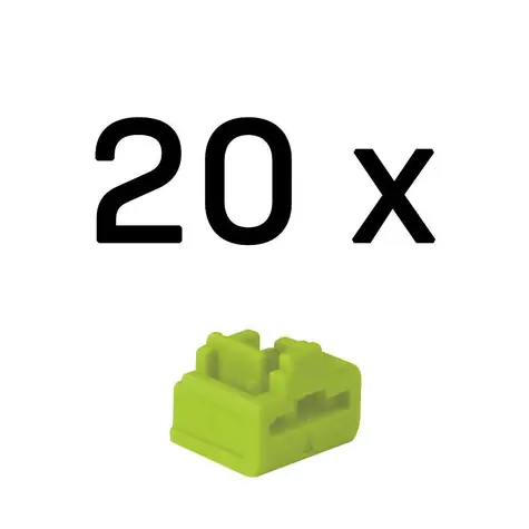 Lindy 47895 Blokátor portů RJ-45 bez klíče zelená / 20 ks