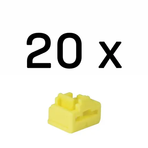 Lindy 47901 Blokátor portů RJ-45 bez klíče žlutá / 20 ks