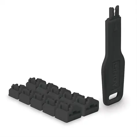 Lindy 47891 Blokátor portů RJ-45 s klíčem černá / 10 ks