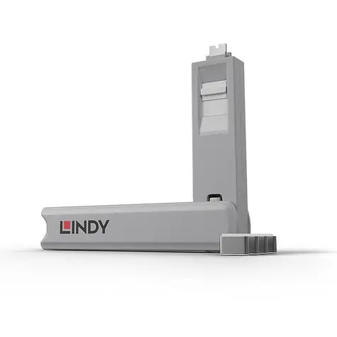 Lindy 40427 Blokátor portů USB-C s klíčem bílá / 4 ks