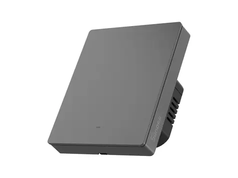 SONOFF SwitchMan Chytrý Nástěnný Vypínač M5 Matter tmavě šedá / 1-tlačítko / 80 mm