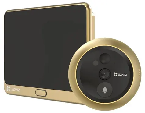 EZVIZ DP2C Chytré dvěřní kukátko zlatá / Wi-Fi / 1080p / kukátko / zvonek / IR 5m / PIR / LCD 4.3