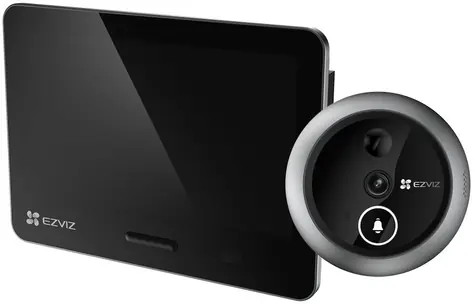 EZVIZ EP4 Chytré dveřní kukátko stříbrná / Wi-Fi / 4K UHD 8Mpix / dotykový displej 5.5