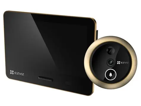 EZVIZ EP4 Chytré dveřní kukátko zlatá / Wi-Fi / 4K UHD 8Mpix / dotykový displej 5.5