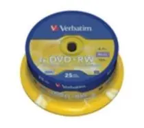 Verbatim 25ks DVD+RW 4.7GB 4x / Spindle