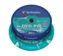 Verbatim 25ks DVD-RW 4.7GB 4x / Spindl