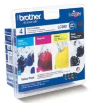 Brother LC-980VALBP originální cartridge / DCP-145C, DCP-165C / 1x 300 + 3x 260 stran / MultiPack
